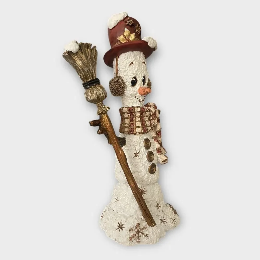 Creamsicles Figurine Snowflake Shuffle Snowman Christmas Vintage 2000 Cast Art